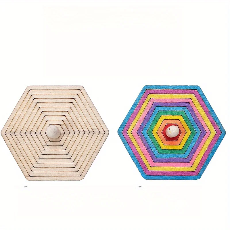 16pcs Wooden Spinning Top Craf - Art Craft Gift Ideas reseña y precio
