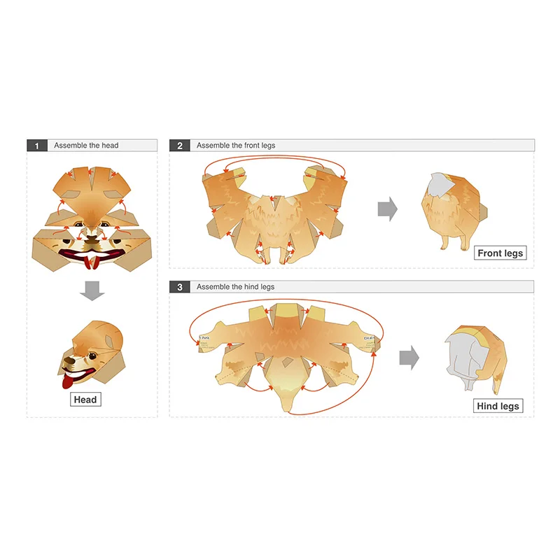 Pomeranian Dog Folding Origami - Art Craft Center reseña y precio