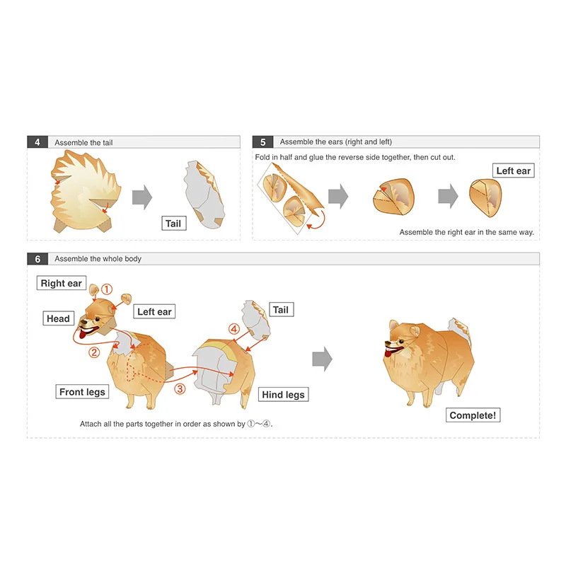 Pomeranian Dog Folding Origami - Art Craft Center reseña y precio