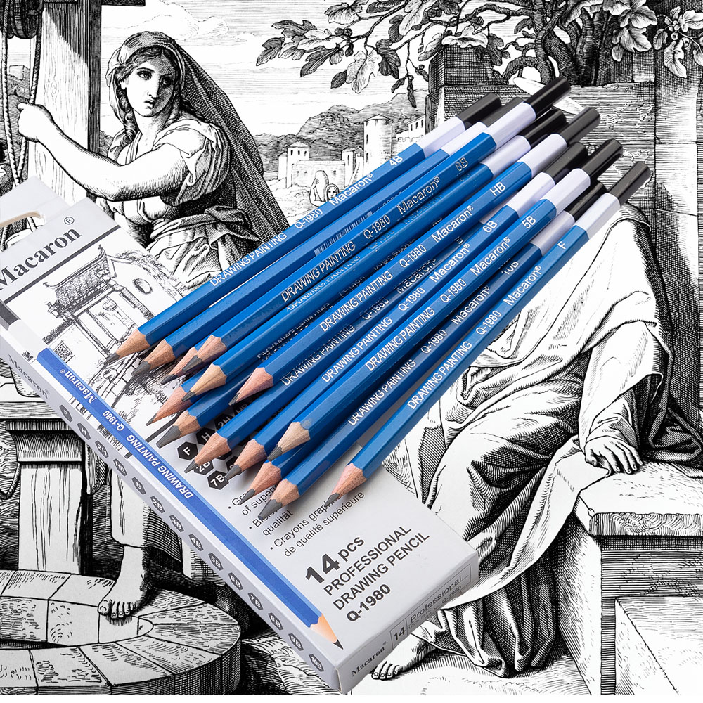 14Pcs Professional Sketch Char - Sketching Charcoal Set reseña y precio