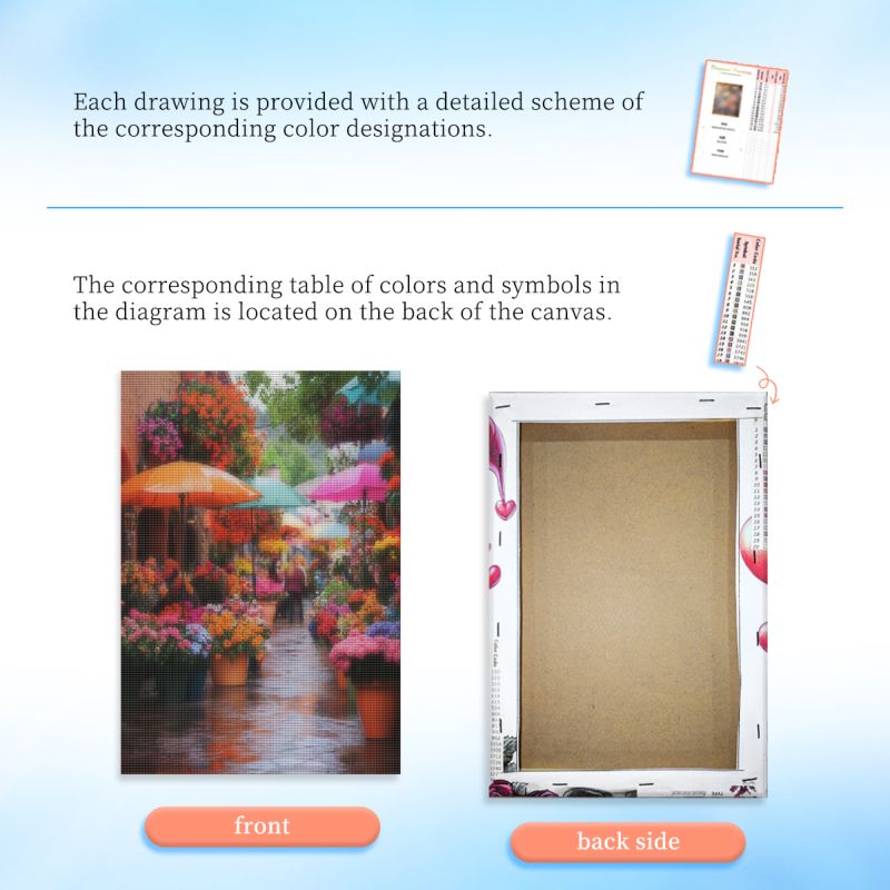RUOPOTY Framed Flower Shop 5d  - Unique Art Craft reseña y precio