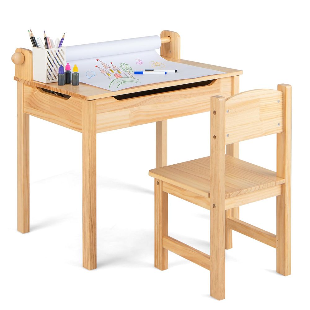 Kids Table and Chair Set, Flip - Art Craft Kindergarten reseña y precio
