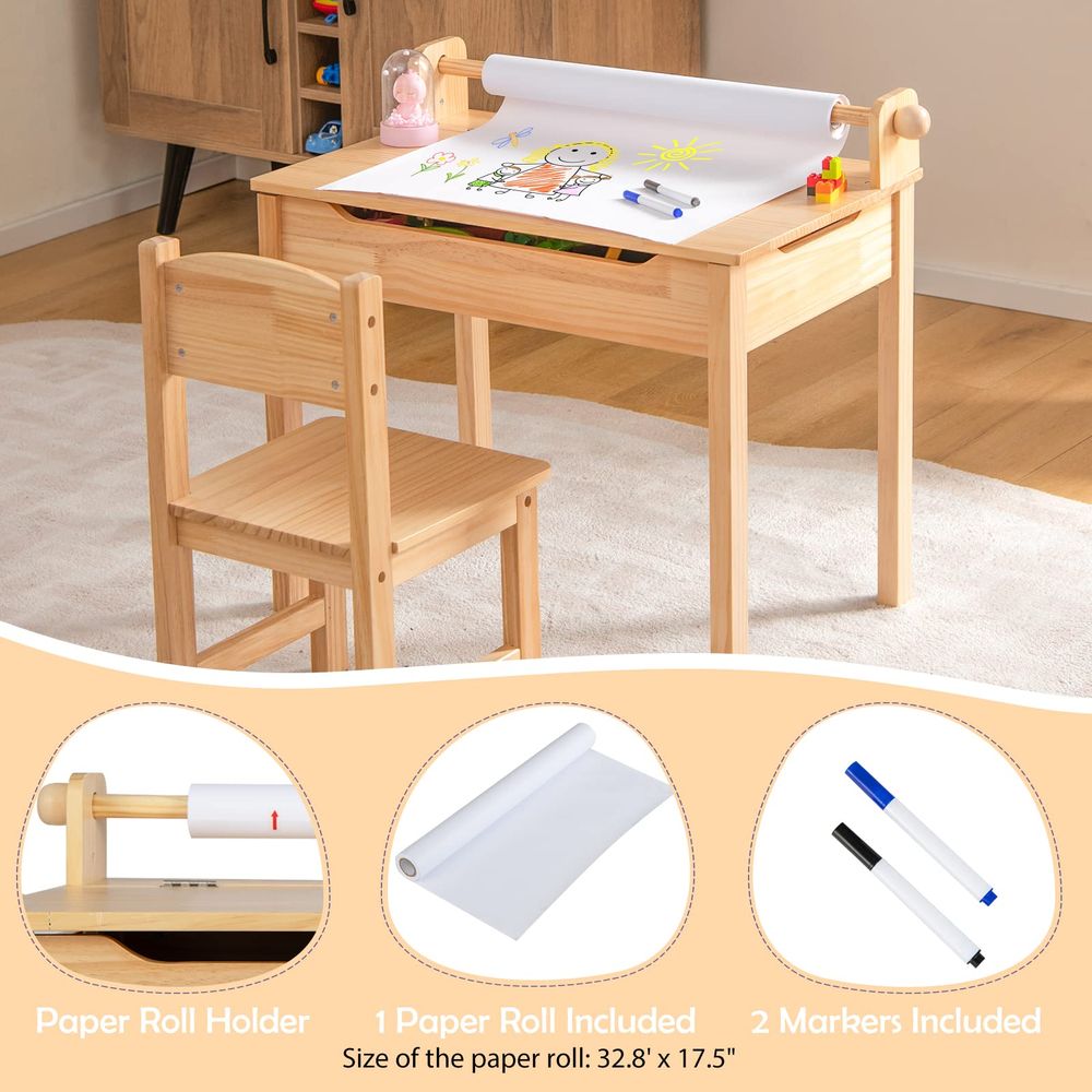 Kids Table and Chair Set, Flip - Art Craft Kindergarten reseña y precio