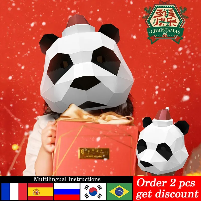 Christmas Panda Mask Paper Mod - Art Craft Center reseña y precio