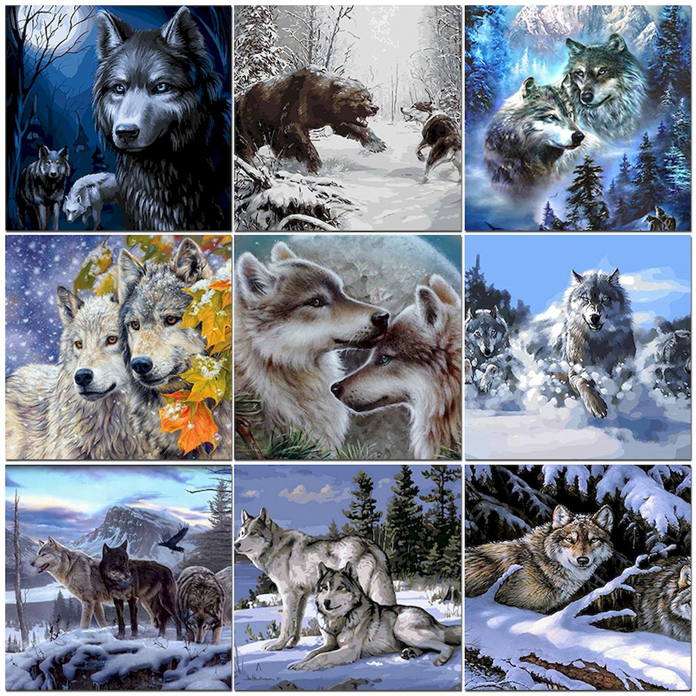 Painting By Numbers Wolf Oil P - Art And Craft Numbers reseña y precio