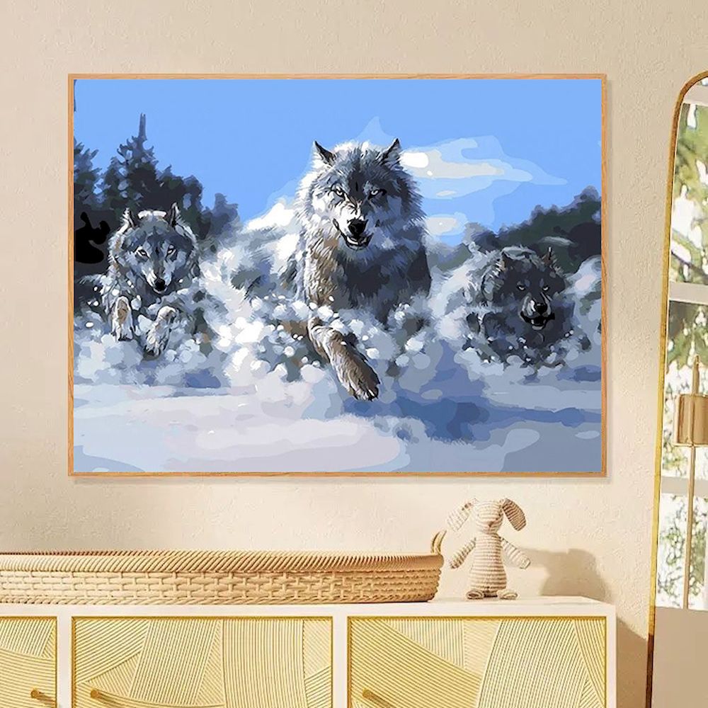 Painting By Numbers Wolf Oil P - Art And Craft Numbers reseña y precio