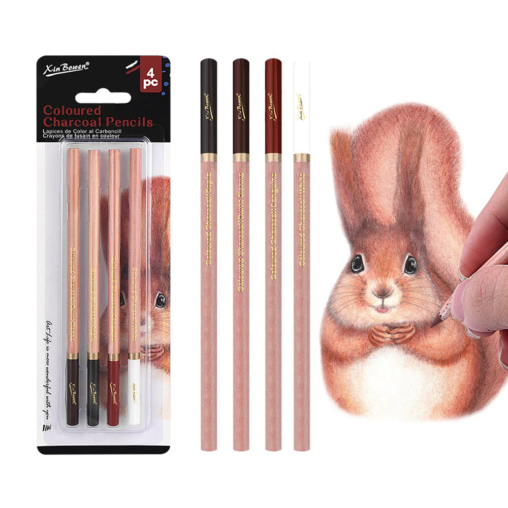 4Pcs Professional Sketch Charc - Sketching Charcoal Set reseña y precio
