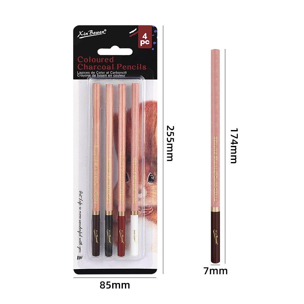 4Pcs Professional Sketch Charc - Sketching Charcoal Set reseña y precio