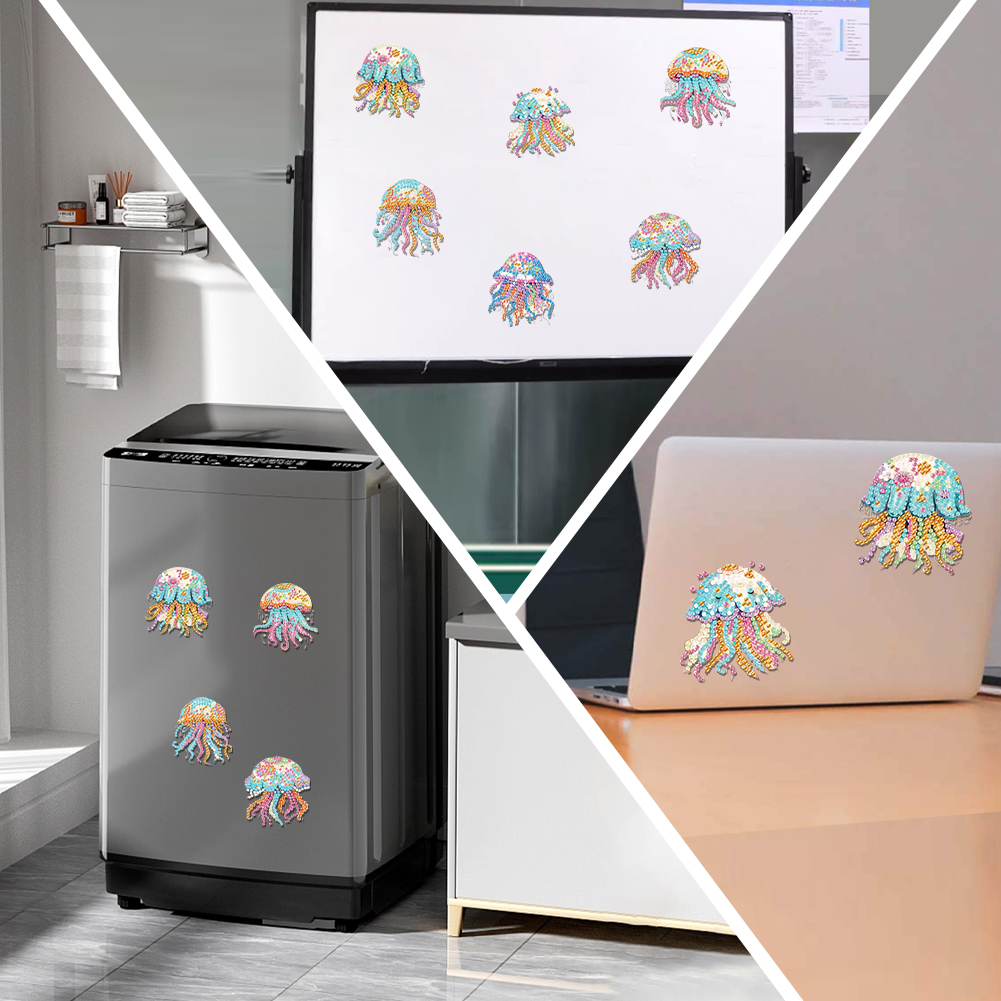 6Pcs Acrylic Jellyfish Fridge  - Art Craft Jellyfish reseña y precio