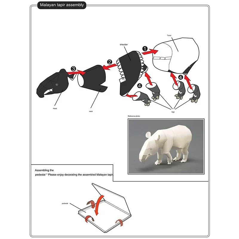 Malayan Tapir Origami Art Mini - Art Craft Center reseña y precio