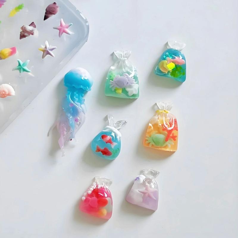 3D Ocean Series Silicone Nail  - Art Craft Jellyfish reseña y precio
