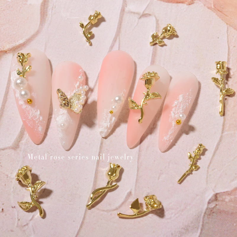 10Pcs 3D Rose Nail Art Ornamen - Unique Art Craft reseña y precio