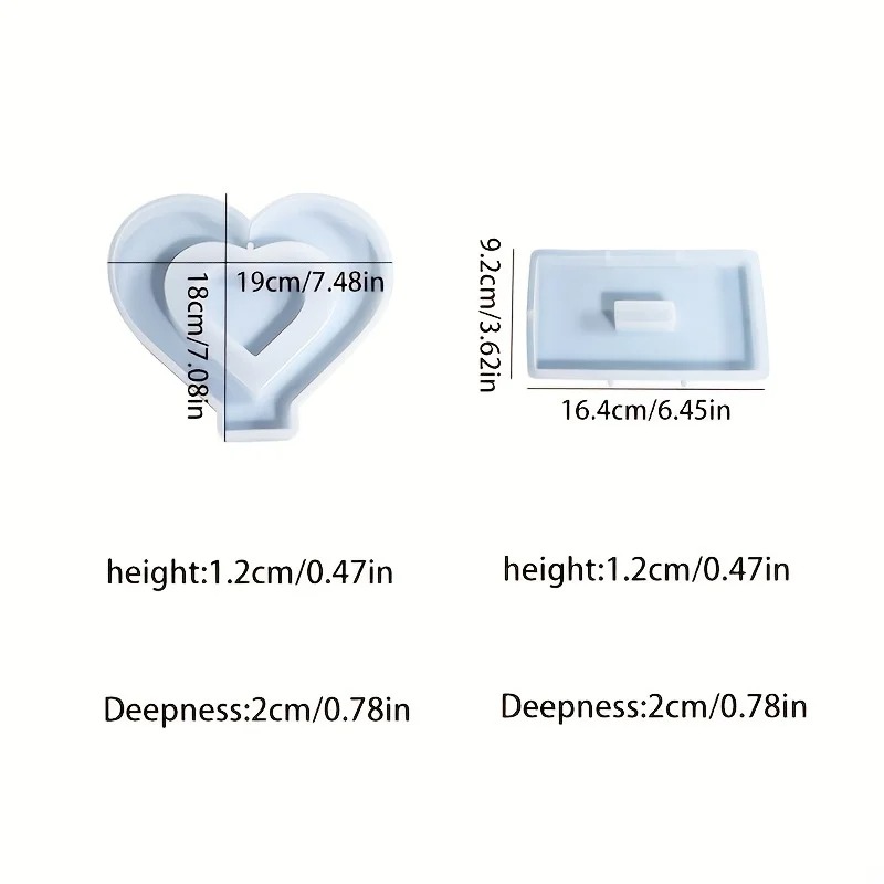 Heart Resin Molds, 2 Pieces Lo - Art Craft Love reseña y precio