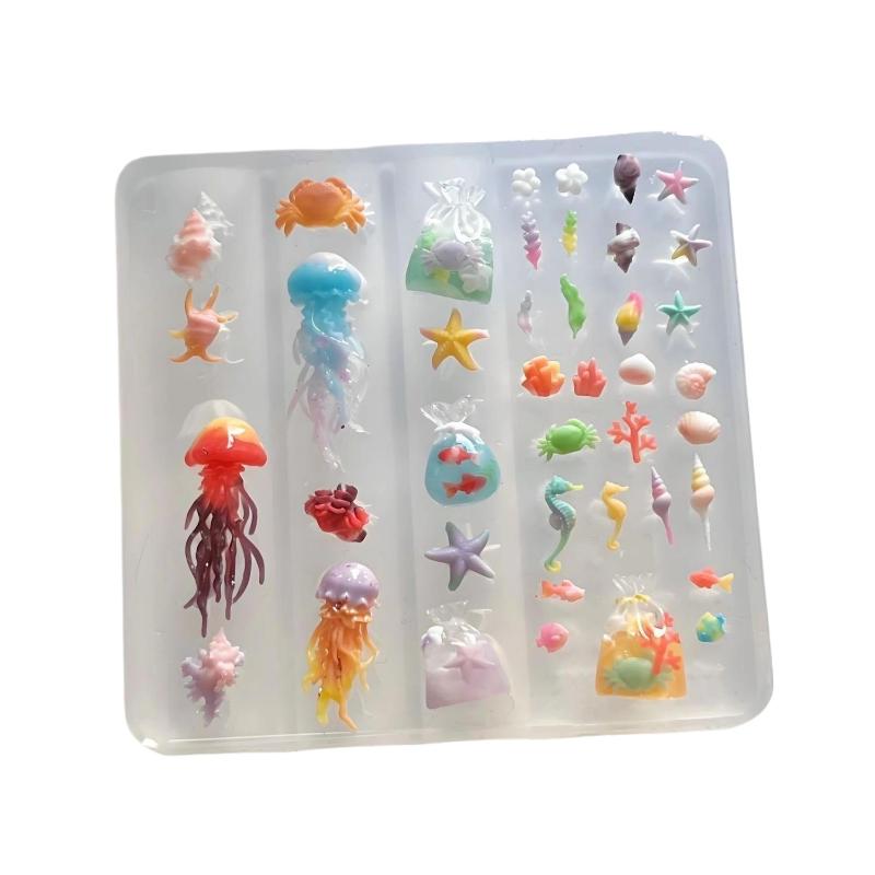 3D Ocean Series Silicone Nail  - Art Craft Jellyfish reseña y precio