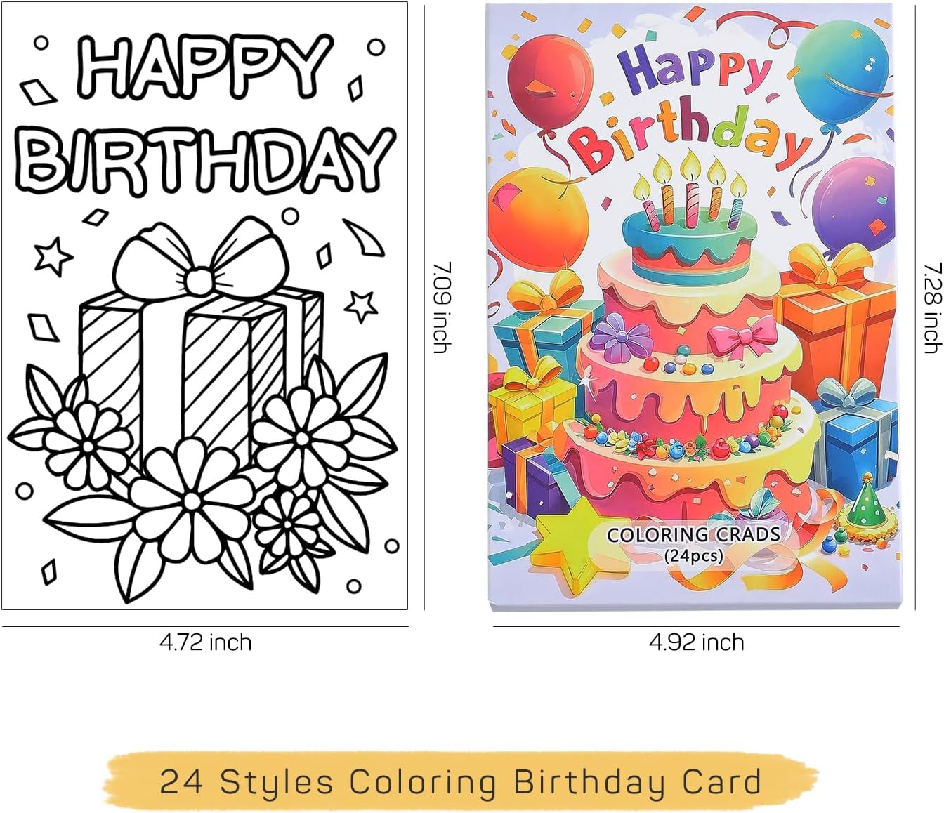 24 Unique Birthday Coloring Ca - Unique Art Craft reseña y precio