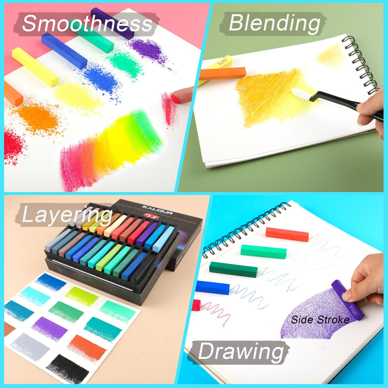 24Colors Set Soft Pastel Maste - Sketching Charcoal Set reseña y precio