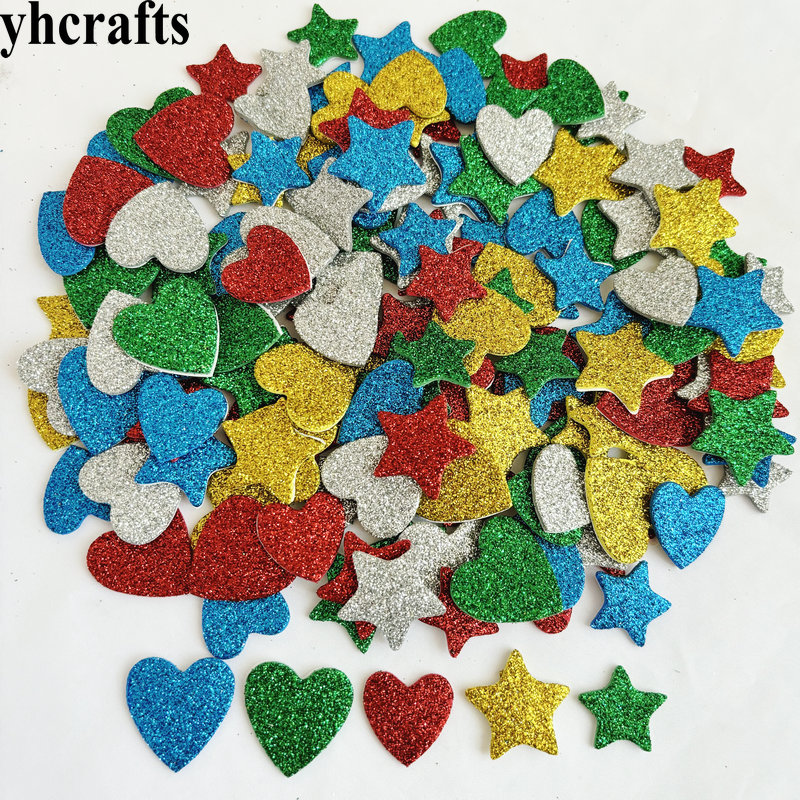 150PCS/LOT.Glitter star and he - Art Craft Kindergarten reseña y precio