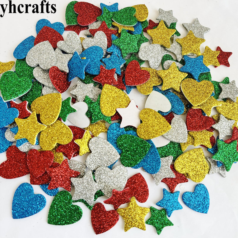 150PCS/LOT.Glitter star and he - Art Craft Kindergarten reseña y precio