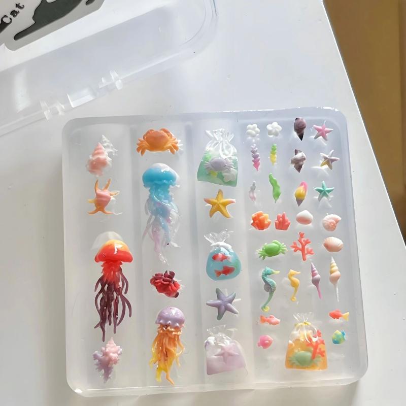 3D Ocean Series Silicone Nail  - Art Craft Jellyfish reseña y precio