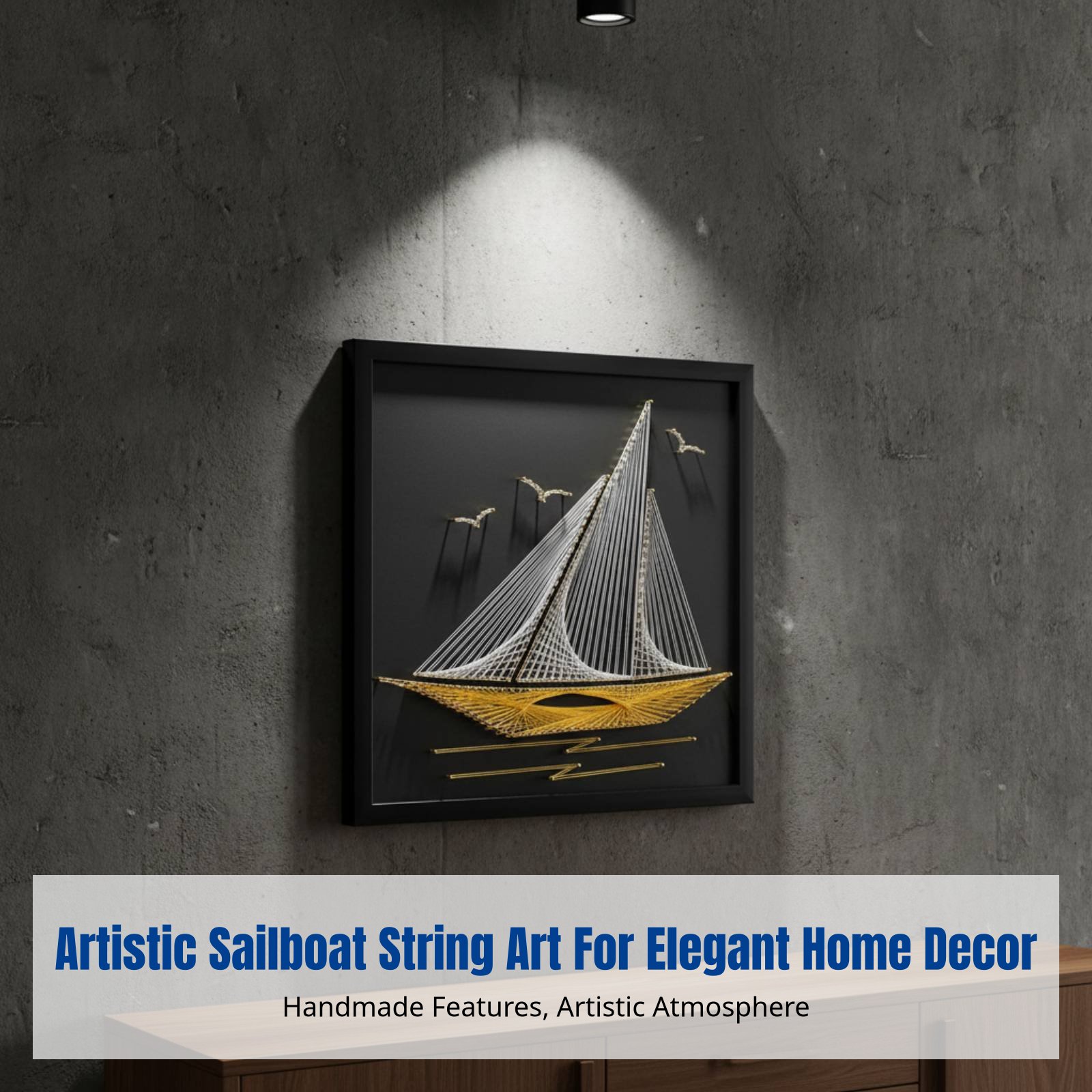 Nail String Art, Sailing Theme - Art Craft Gift Ideas reseña y precio
