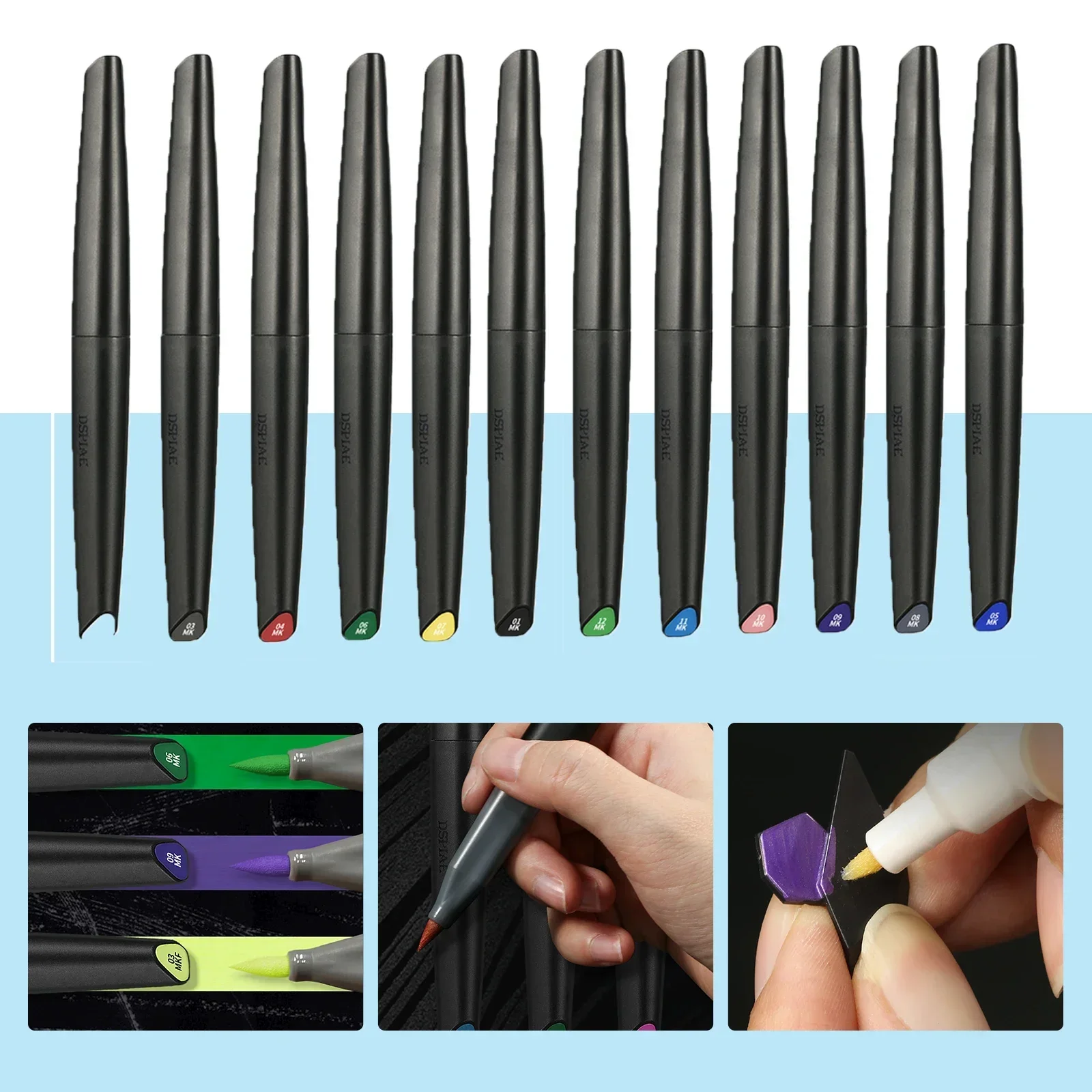 Dspiae 12 Colors Brush Pen Set - Eco Art Craft reseña y precio