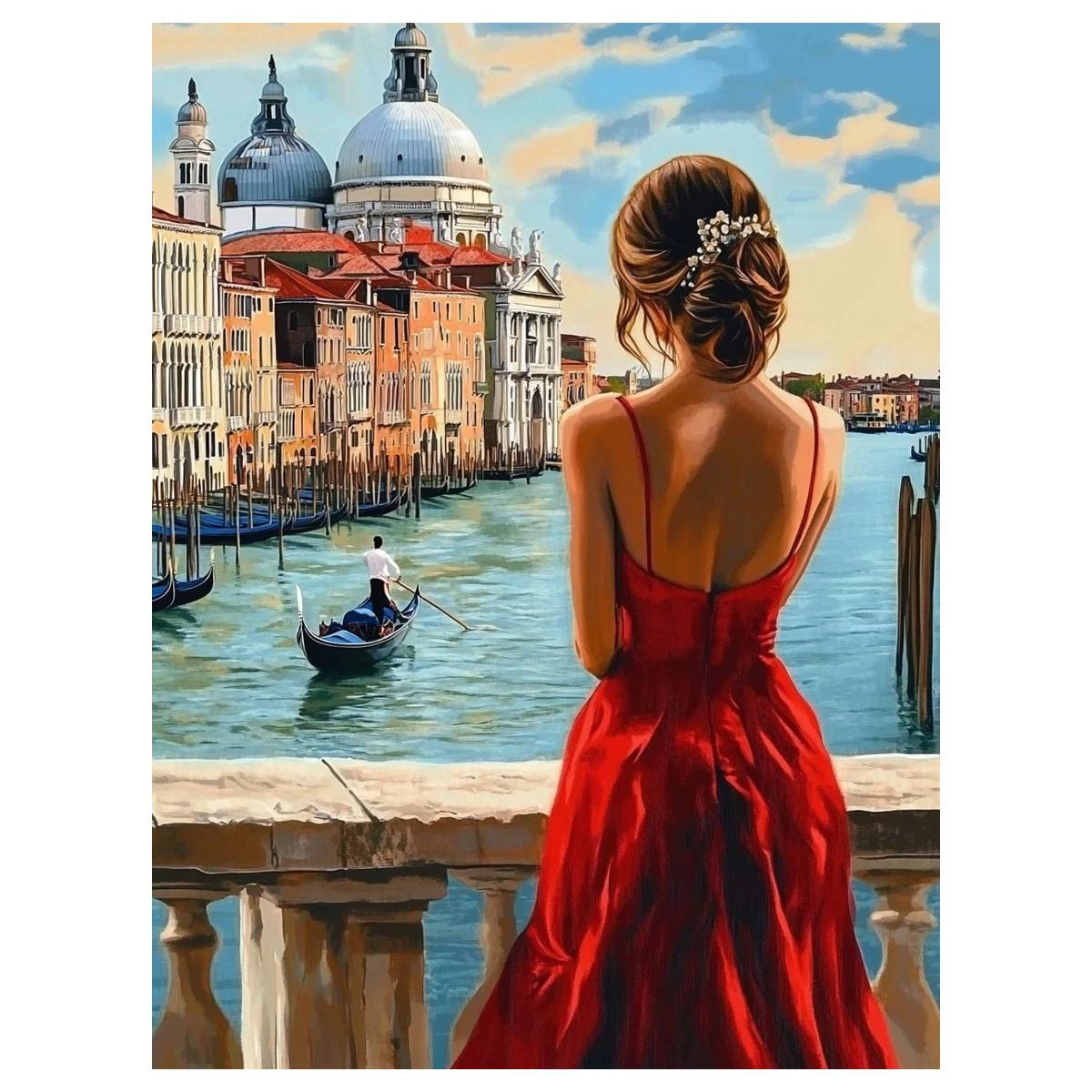 Red clad beauty 30X40CM/11.8X1 - Eco Art Craft reseña y precio