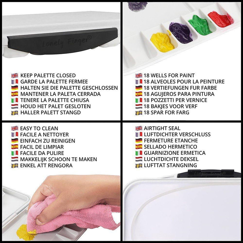 18 Wells Folding Watercolor Pa - Acrylic Pour Paint reseña y precio