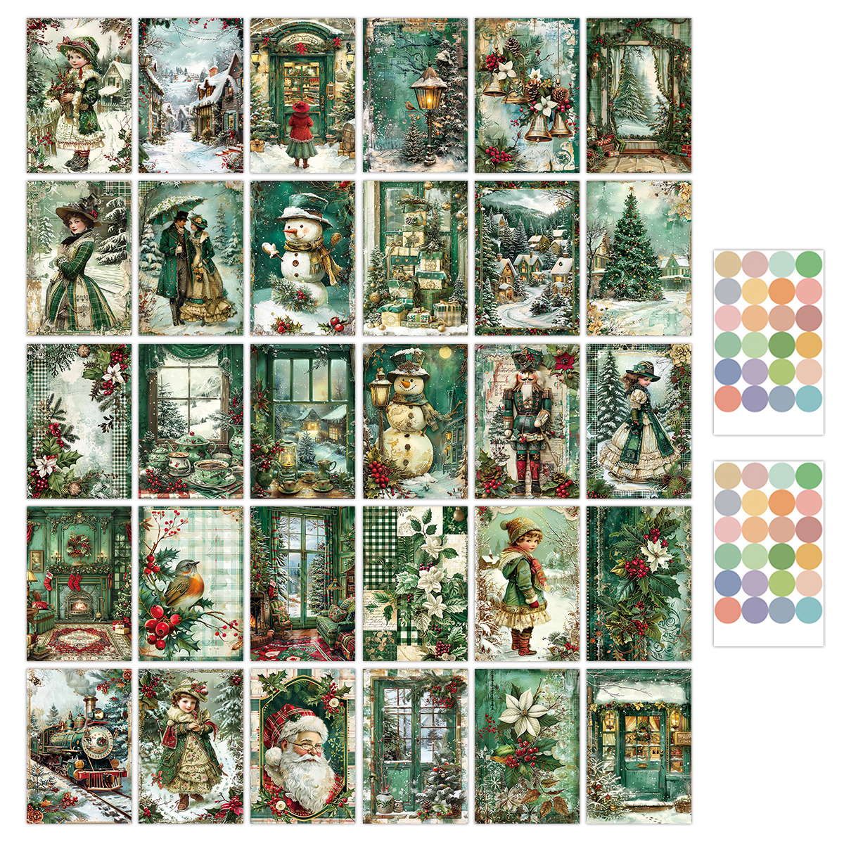 30pcs Vintage Christmas Green  - Art Craft Village reseña y precio