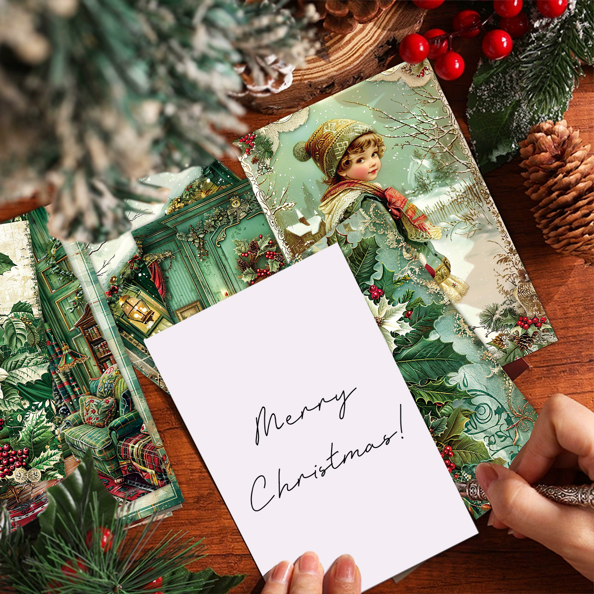 30pcs Vintage Christmas Green  - Art Craft Village reseña y precio