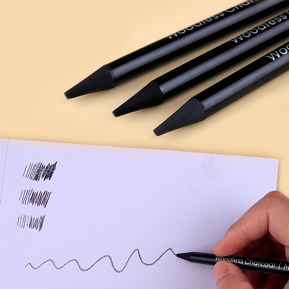 3pcs Woodless Graphite Pencils - Sketching Charcoal Set reseña y precio