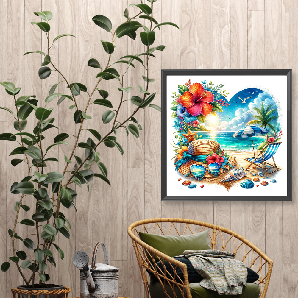 Summer Beach Full DIY 5D Round - Art Craft Gift Ideas reseña y precio