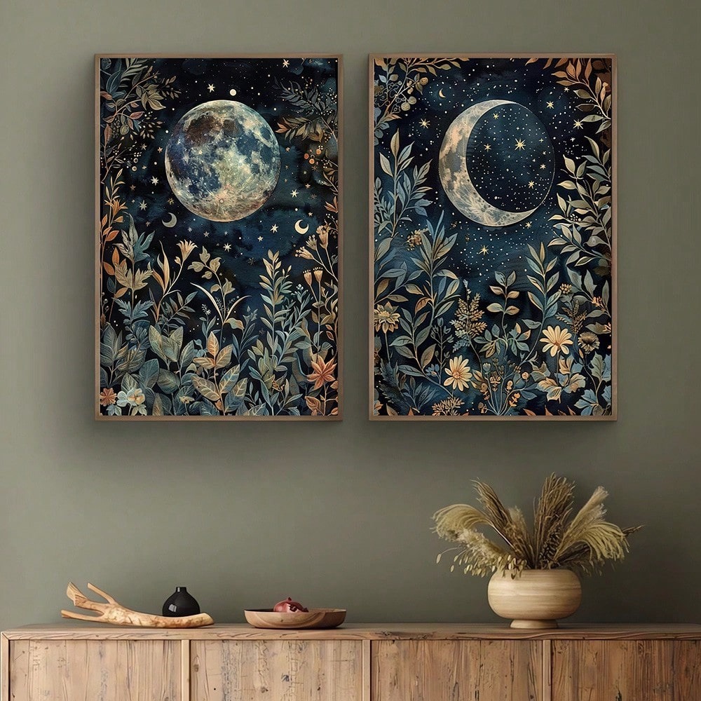 2pcs/set Boho Moon Botanical C - Art Craft William Morris reseña y precio