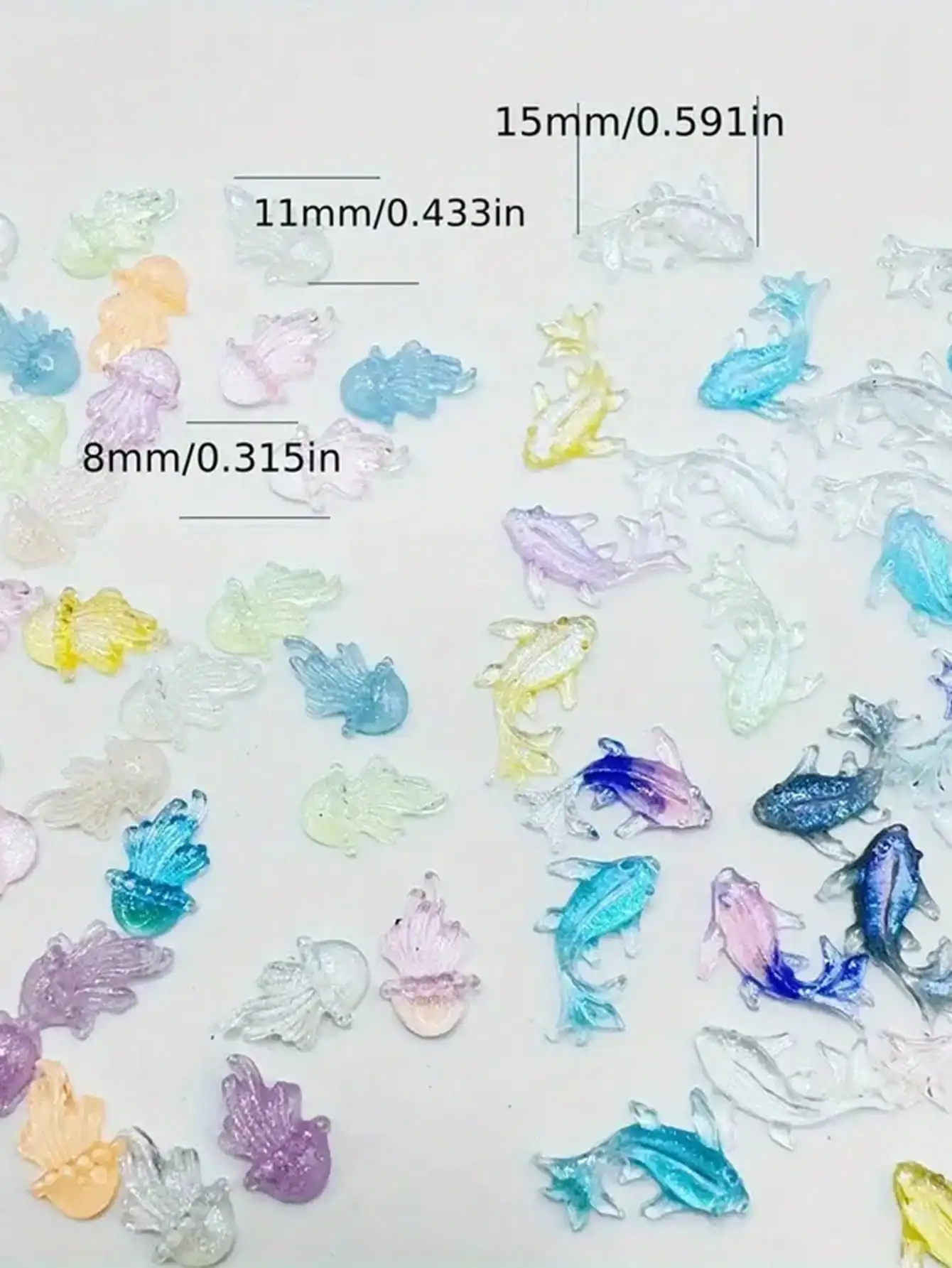 100Pcs Mini Ocean Animal Nail  - Art Craft Jellyfish reseña y precio