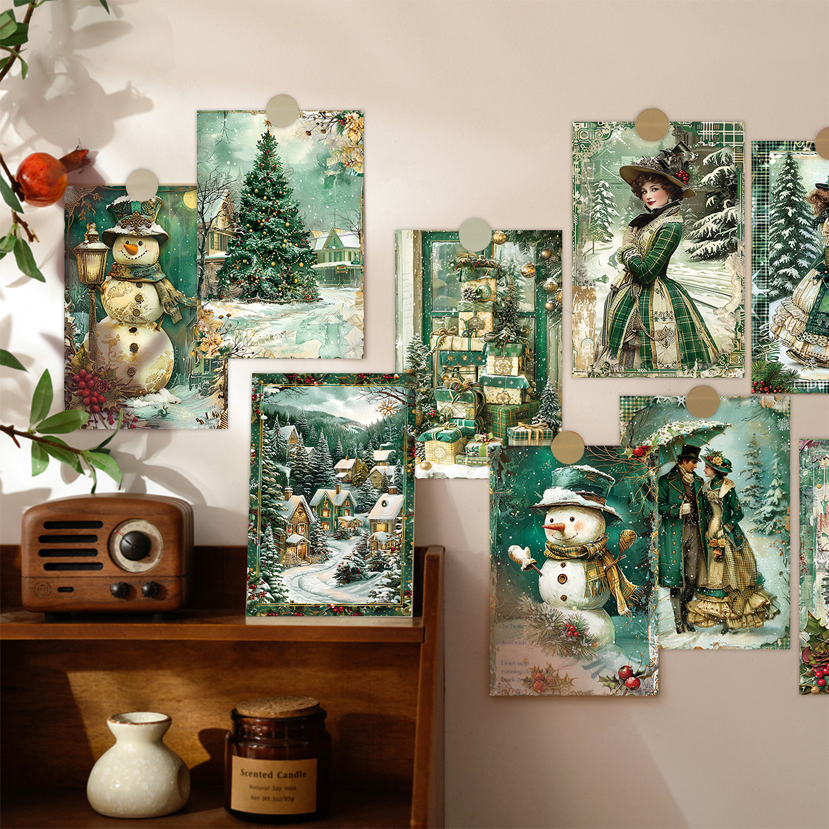 30pcs Vintage Christmas Green  - Art Craft Village reseña y precio
