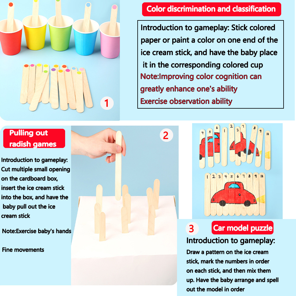 20/100/500Pcs Ice Cream Popsic - Eco Art Craft reseña y precio