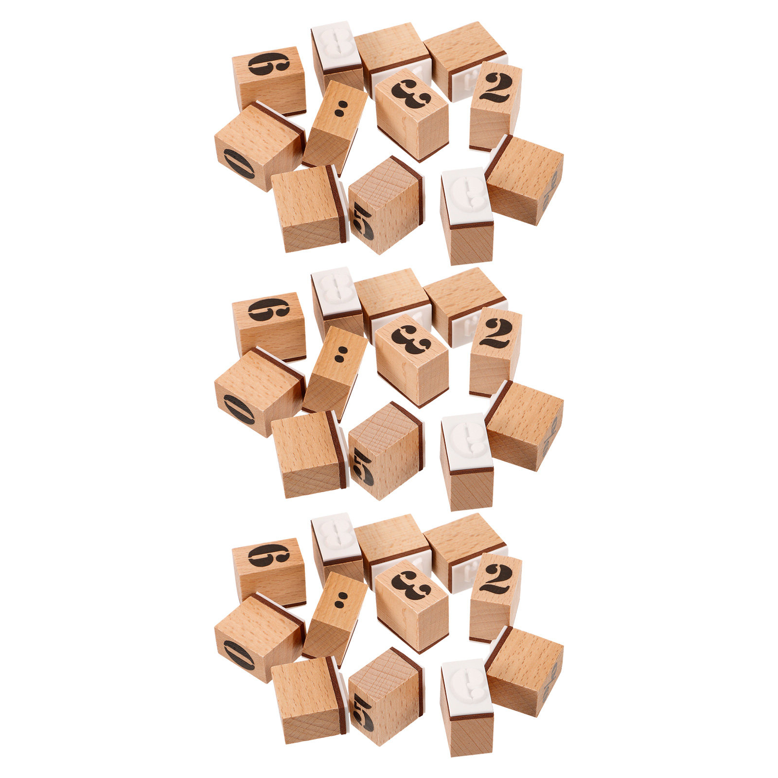 36Pcs Mini Wooden Number Stamp - Art And Craft Numbers reseña y precio