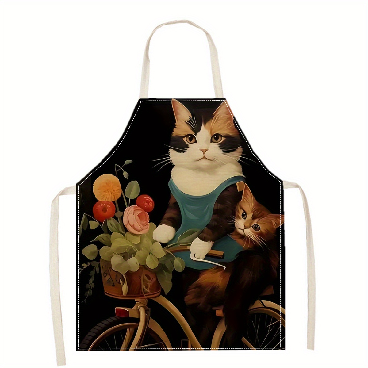 Linen Apron Funny Cat Sunglass - Art Craft Gift Ideas reseña y precio