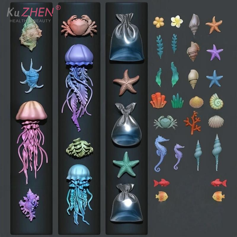 3D Ocean Series Silicone Nail  - Art Craft Jellyfish reseña y precio