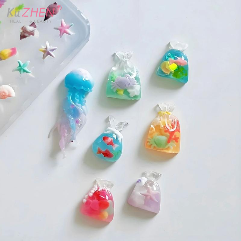 3D Ocean Series Silicone Nail  - Art Craft Jellyfish reseña y precio
